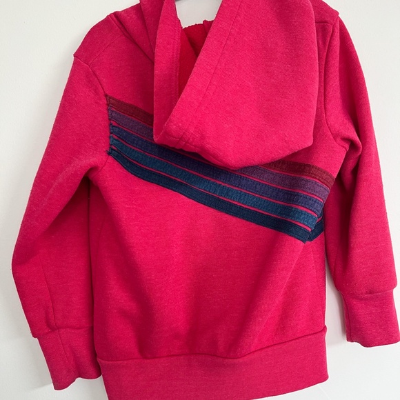 EUC Aviator Nation Kids 5 Stripe Zip Up Hoodie Pink 2T - Picture 3 of 4